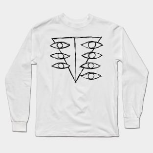 Dark and Gritty SEELE triangle with eyes logo Long Sleeve T-Shirt